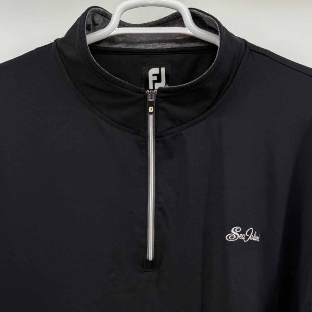 FootJoy Sea Island Mens 3XL Black Quarter Zip Golf Pullover Performance Jacket